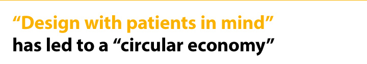 “Design with patients in mind” has led to a “circular economy”
