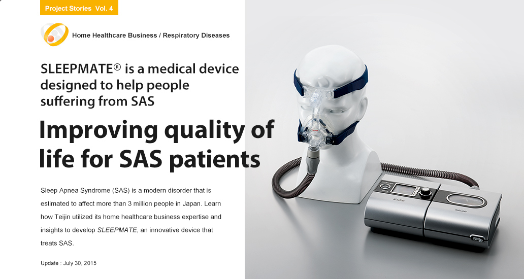 SLEEPMATE is a medical device designed to help people suffering from SAS – Improving quality of life for SAS patients